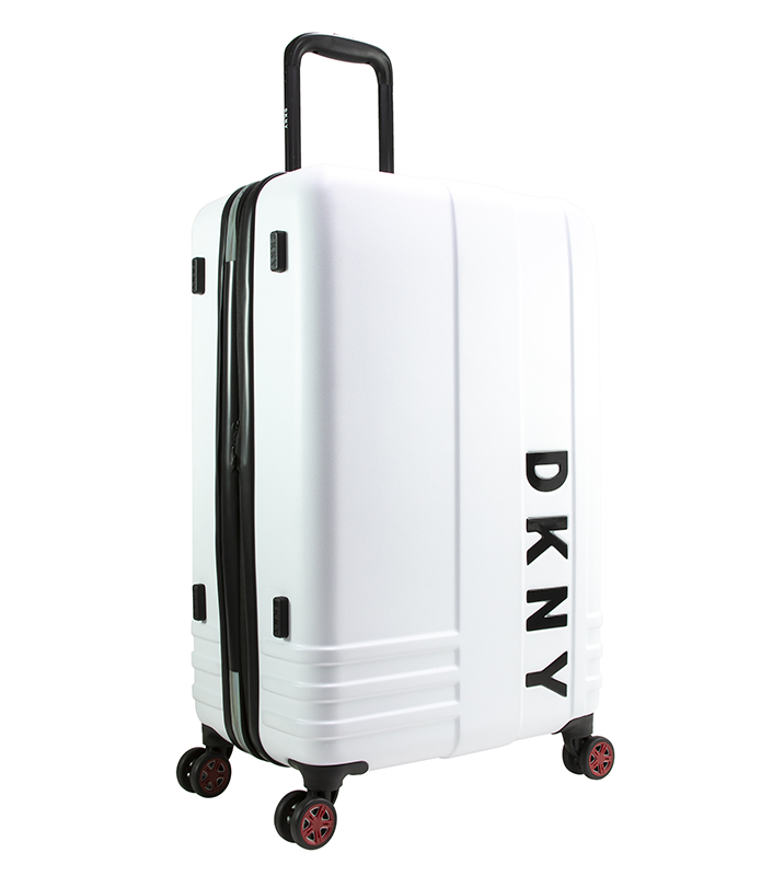 white dkny suitcase