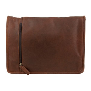 Franco Bonini - 15-0017 Leather flap Messenger business bag- Brown