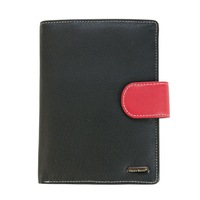 Franco Bonini - 2907 Ladies 22 Card Leather Wallet - Black/Multi