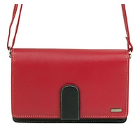 Franco Bonini - 481A Leather Organised Handbag/Wallet - Red/Multi
