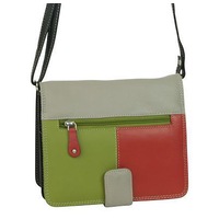 Franco Bonini - 1321 leather organised Handbag - Orange/Multi