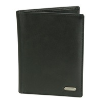 Franco Bonini - 3047 Leather Passport & Credit Card Cover - Black