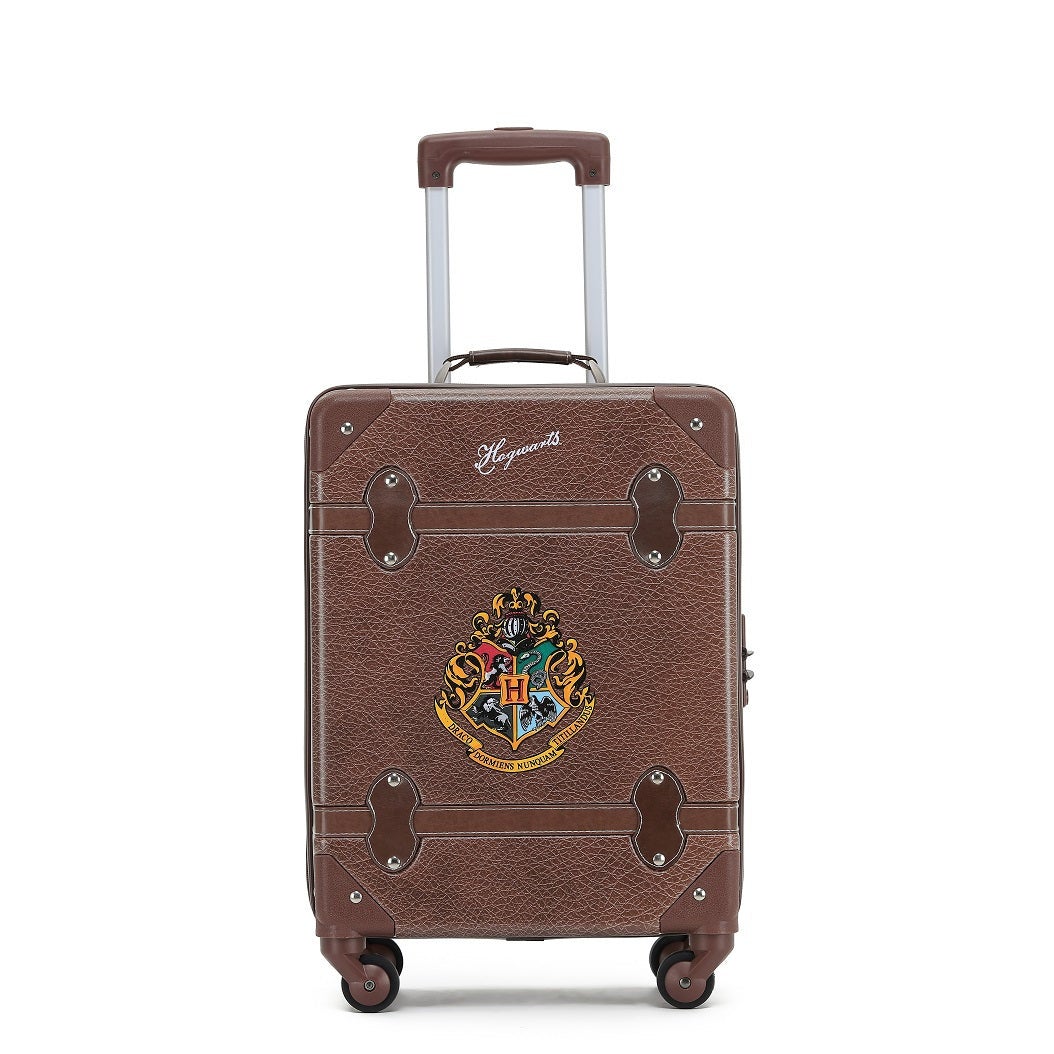 Harry Potter - Hogwarts WB030 20in Small 4 Wheel Hard Suitcase - Brown