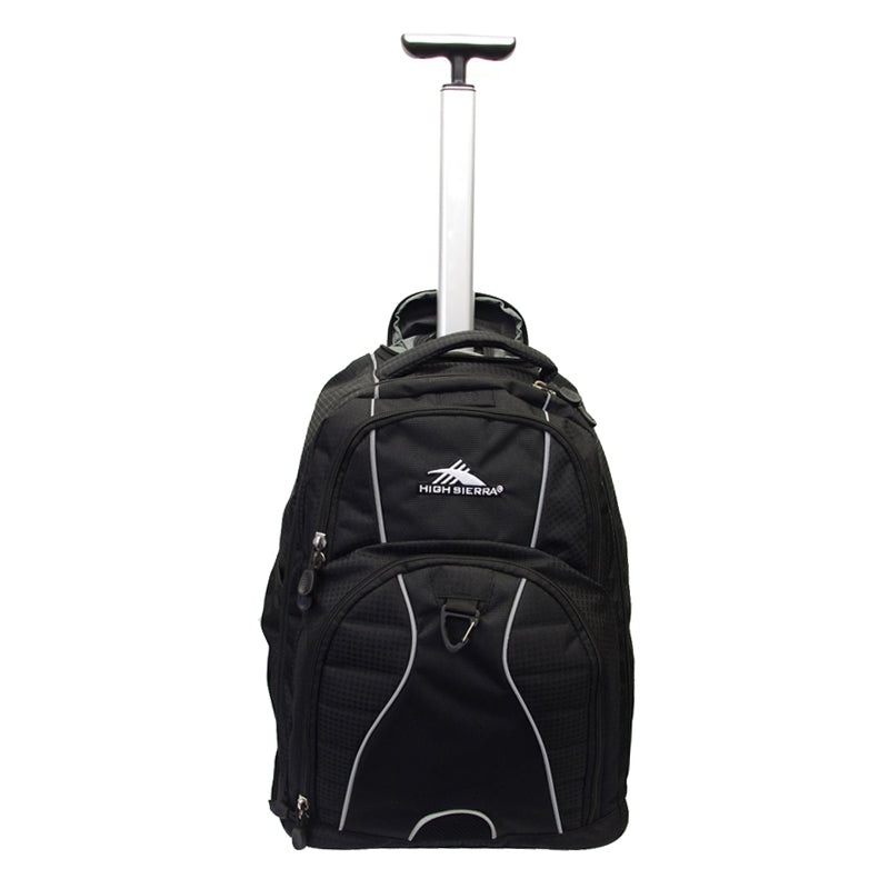 High Sierra Freewheel 17inch Laptop Wheeled CarryOn Backpack Black