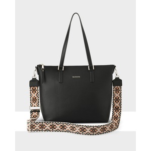 Inga Large Zip Top Tote Bag With Laptop Pocket + Aztec Bag Strap