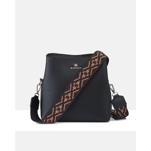 Joanie 3 Compartment Crossbody Bucket Bag + Aztec Bag Strap