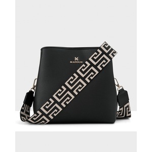 Joanie 3 Compartment Crossbody Bucket Bag + Graphic Bag Strap