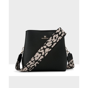 Joanie 3 Compartment Crossbody Bucket Bag + Leopard Bag Strap