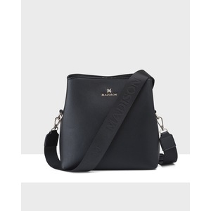 Joanie 3 Compartment Crossbody Bucket Bag + Monogram Bag Strap