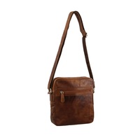 Pierre Cardin - PC2800 Rustic Leather Crossbody/Ipad Bag - Cognac