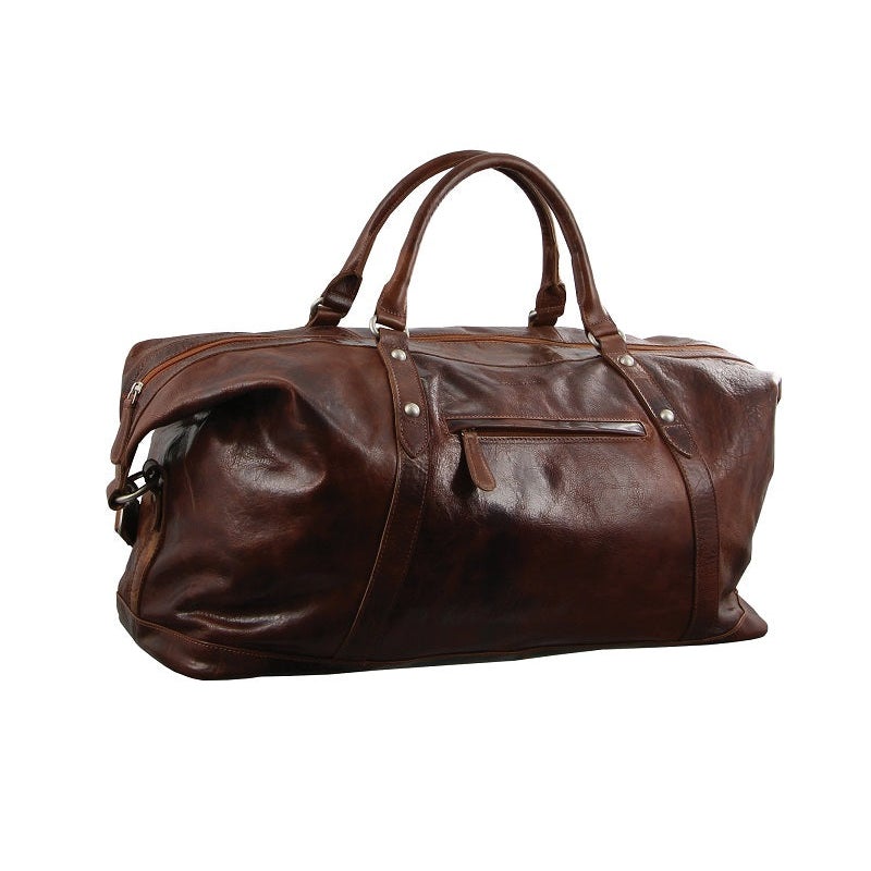 Pierre Cardin - PC2824 Rustic Leather Overnight Bag - Cognac - MyDeal