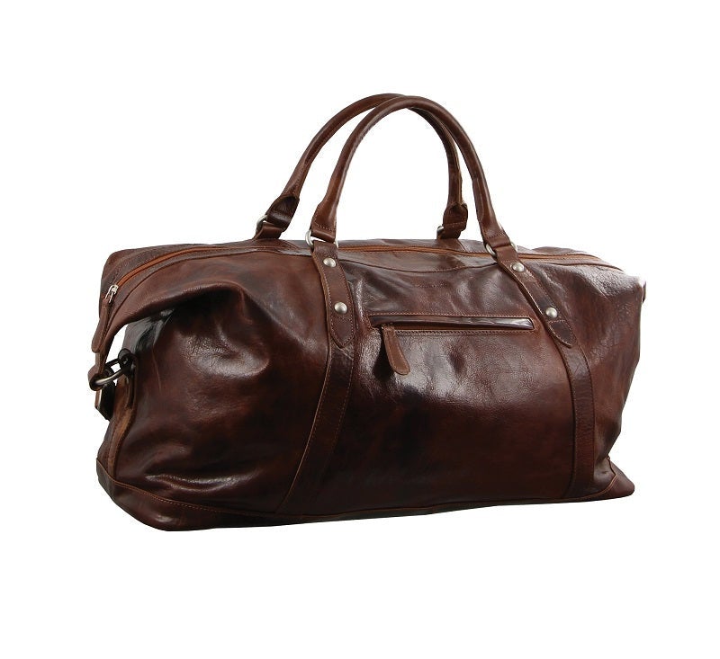 Pierre Cardin - PC2824 Rustic Leather Overnight Bag - Cognac