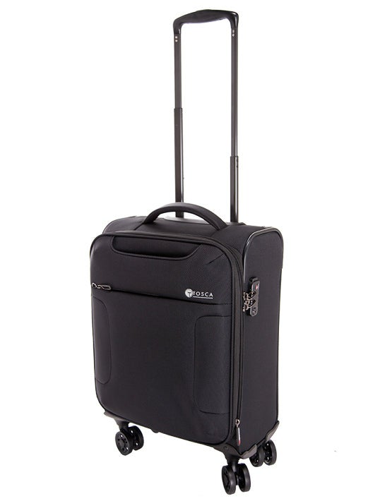 Tosca - So Lite 3.0 20in Small 4 Wheel Soft Suitcase - Black