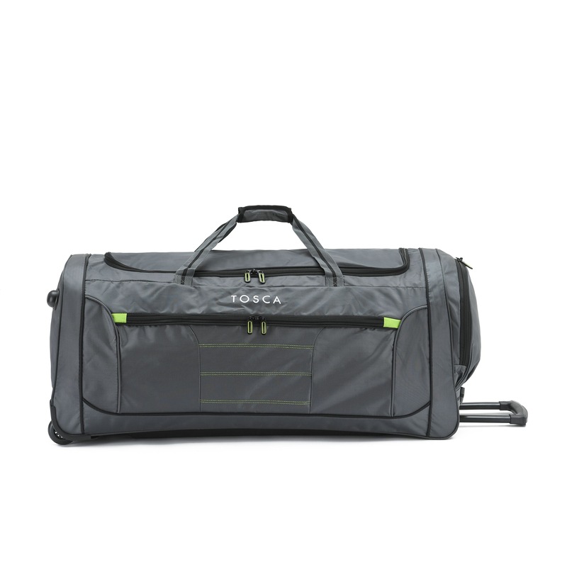 Tosca TCA794 90cm Jumbo Wheeled Duffle Bag Grey/Lime MyDeal