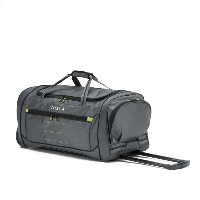Tosca TCA794TW/MB 70cm Medium Wheeled Duffle Bag Grey/Lime Buy