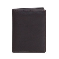 Zoomlite - Arlington Leather RFID Flap Card Note Sleeve - Chocolate