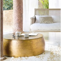 Brass Look Drum Coffee Table