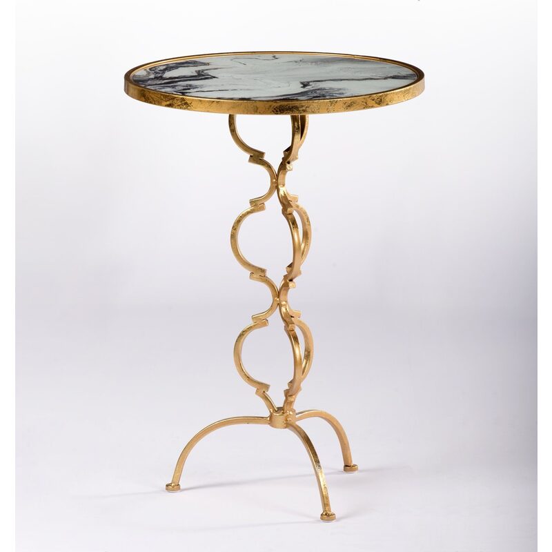 Buy Brass And Marble Inspired Side Table - MyDeal