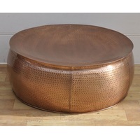 Bronze Look Drum Coffee Table