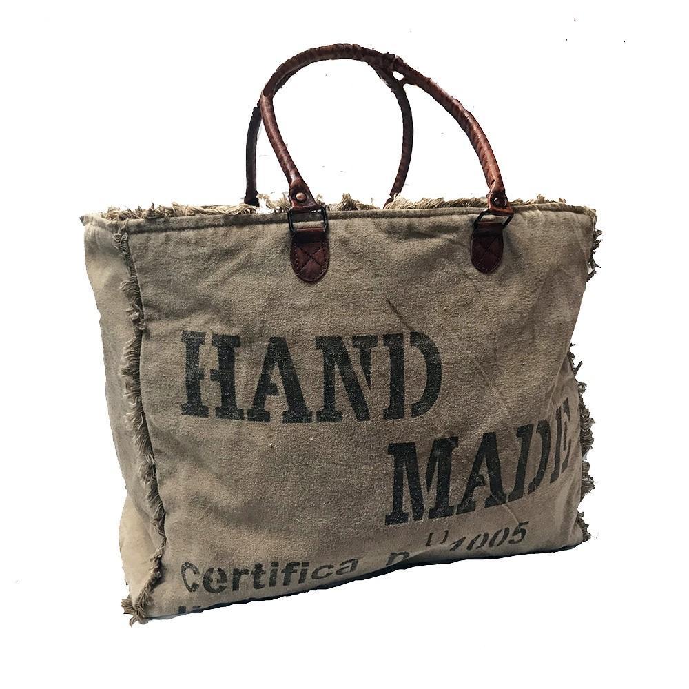 Fringed Hand Made Canvas Bag