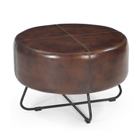 Chestnut Leather Coffee table/Ottoman