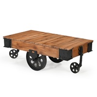 Industrial Wheeled Coffee Table