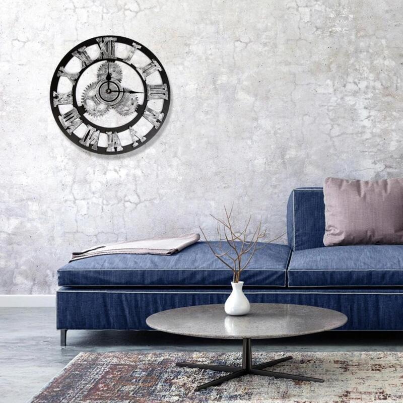 Buy Industrial Style Gear Wall Vintage 3D Clock MyDeal