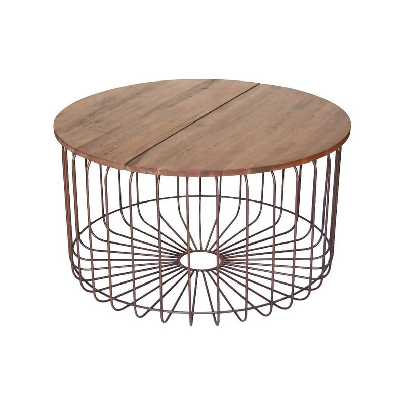 Buy Rustic Rainbow Wood Coffee Table Bronze MyDeal