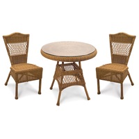 3 Piece Cannes Outdoor Setting in Walnut