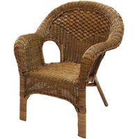 Villa Cane/Rattan Armchair - Antique Brown