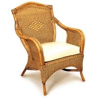 Bermuda Cane/Rattan Armchair with Cushion