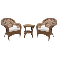 Florida Antique Brown Patio Set - 2 Chairs,Table & Cushions