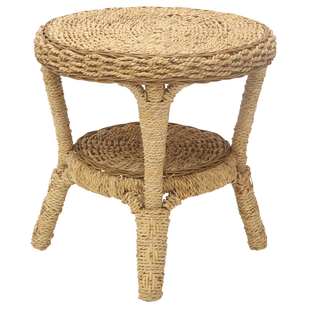 Kensington Cane/Rattan Round Side Table Natural Seagrass