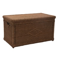 Villa Antique Brown Cane/Rattan Chest - Small