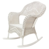 Windsor Cane/Rattan Seagull Hi-back Rocker - White