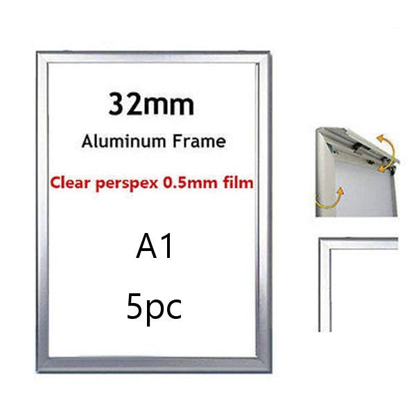 5pc A1 Aluminium Frame with Plywood Back in Silver