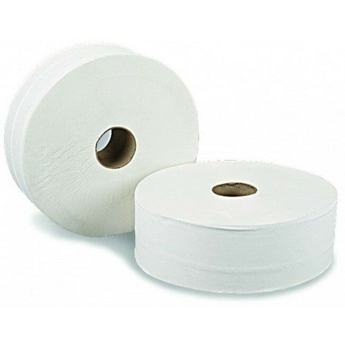 TCS 2 Ply Jumbo Toilet Paper - 8 Rolls at 300m Per Roll - Individually Wrapped