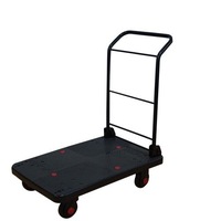 TCS 300kg Industrial Platform Trolley w/ Extra Long Handle & Silent Rubber Wheels
