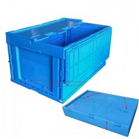 TCS 58L Foldable Plastic Storage Box/ Carrying Crate with Lid