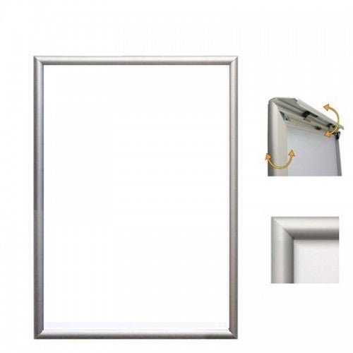 TCS A4 Size Snap Frame Square Corner - Silver