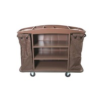 TCS Luxury Metal Commercial Housekeeping Linen Trolley Guest Room Service Cart