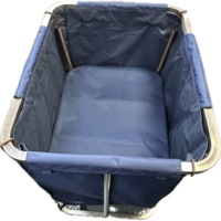 TCS NEW 350L Spring Rising Linen Laundry Housekeeping Multi-Purpose Trolley Cart