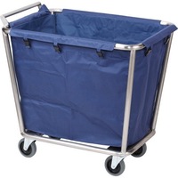 TCS Trapezoid Linen Laundry Housekeeping Trolley Cart Ball Bearing Wheels