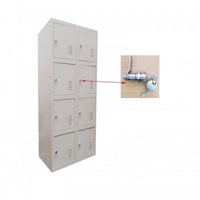 TCS Extra Large 8 Door Metal Steel Storage Locker Alloy Locks SCHOOL GYM OFFICE STAFF