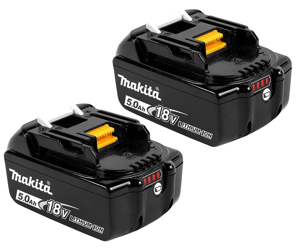 BRAND NEW GENUINE MAKITA BATTERY 18 VOLT 5.0AH LITHIUM ION BL1850B X 2