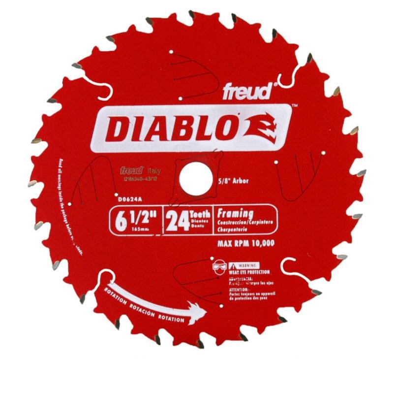 FREUD DIABLO D0624A 6 1/2″ 165mm 24T CIRCULAR SAW BLADE Unbranded Australia