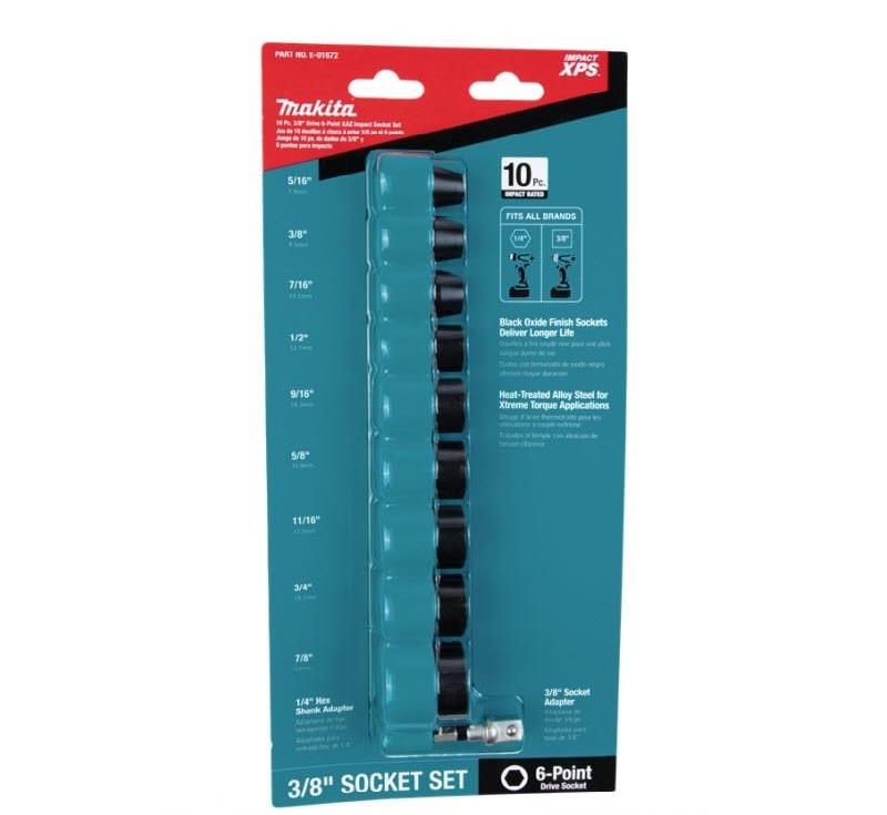 MAKITA IMPACT XPS SAE SOCKET SET E 01672  Australia