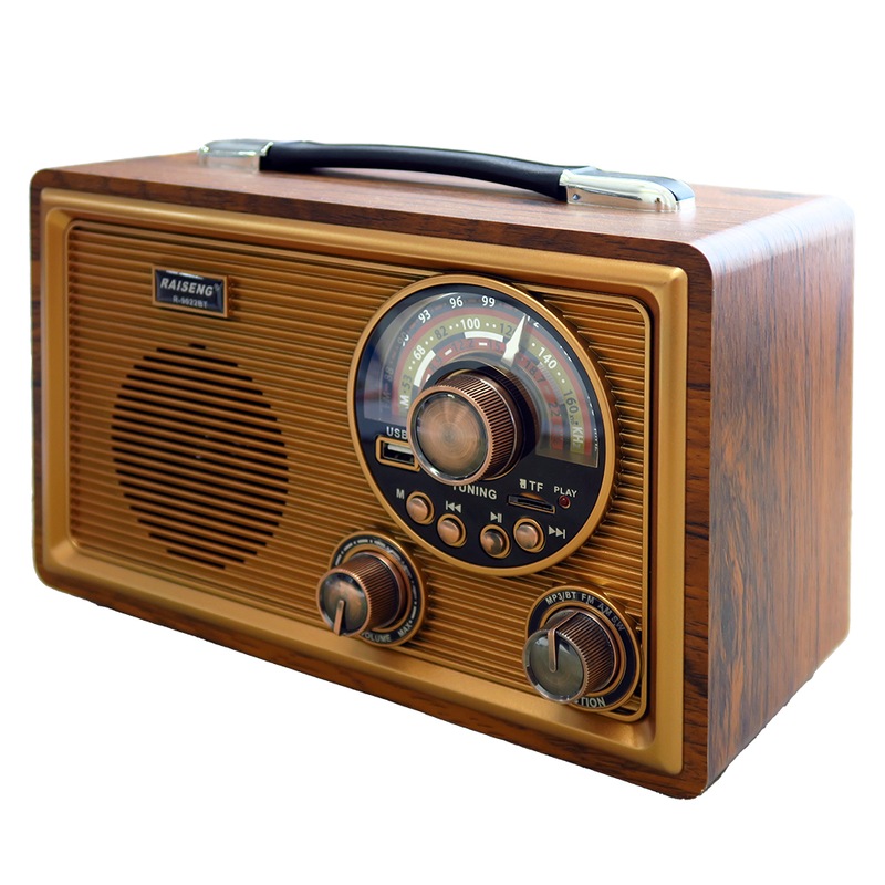 Buy Portable Retro Radio AM FM SW TF Card Rechargeable 1200mA Battery R ...