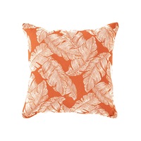 FurnitureOkay Embroidered Leaf Pattern Outdoor Cushion Cover
