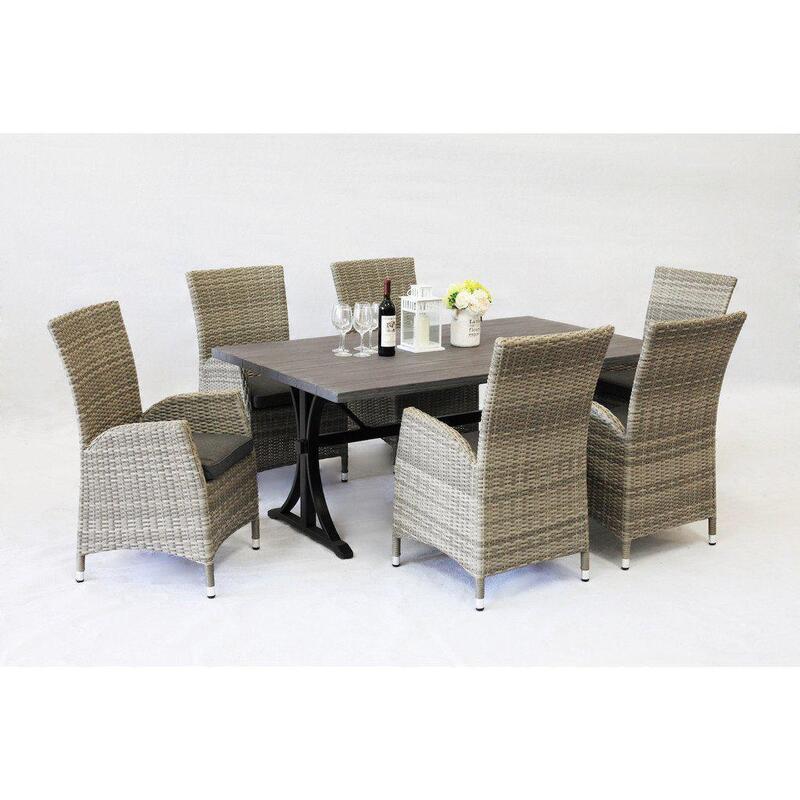 sorrento outdoor 7 piece dining set